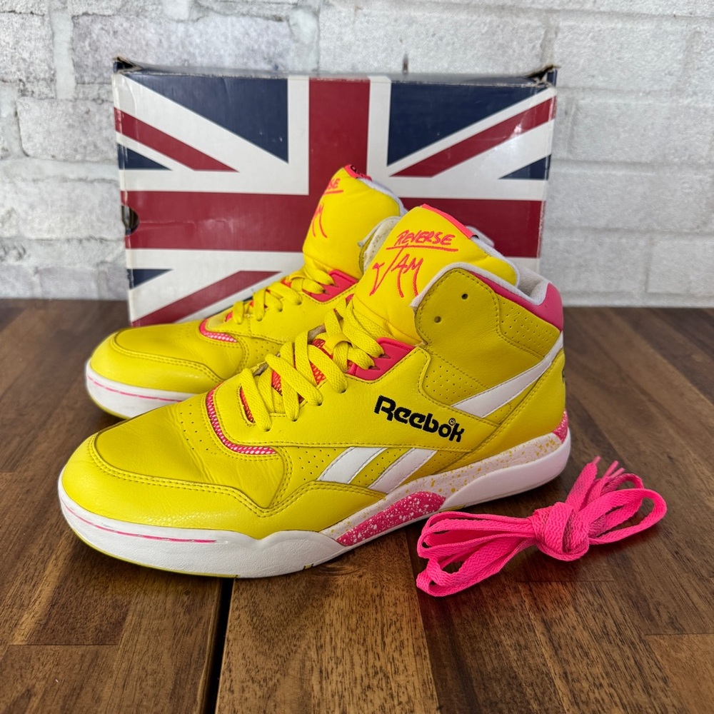 Reebok Reverse Jam Hexalite Yellow/Pink High-top Trainers 4-182202